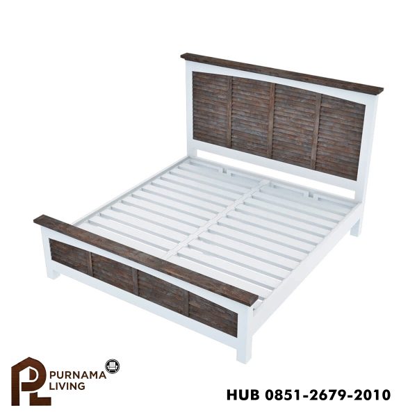0401882_danville-teak-and-mahogany-wood-platform-bed-frame-with-headboard Difan Model Danville dari Kayu Jati