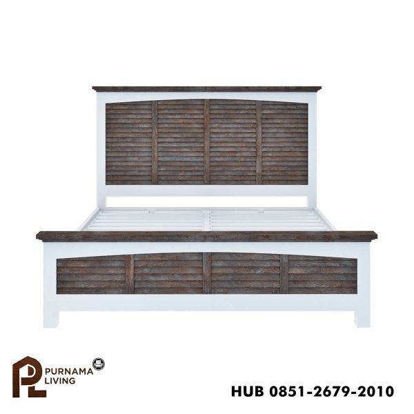 0401883_danville-teak-and-mahogany-wood-platform-bed-frame-with-headboard Difan Model Danville dari Kayu Jati