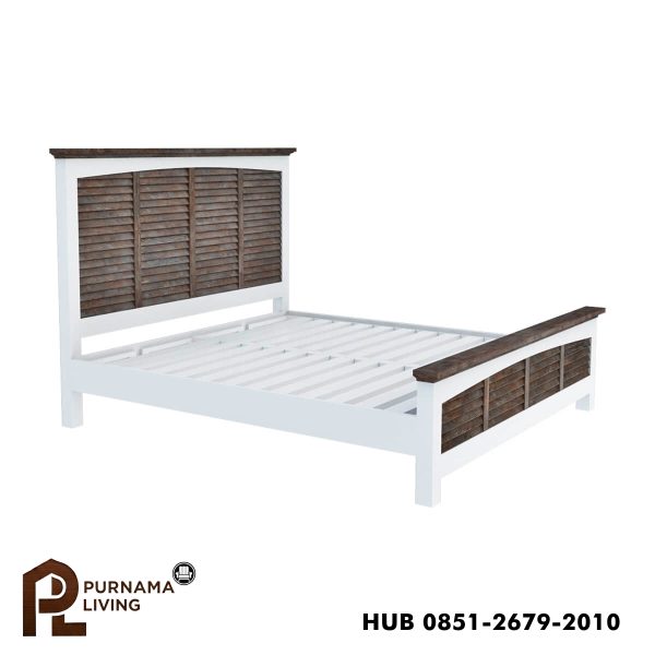 0401884_danville-teak-and-mahogany-wood-platform-bed-frame-with-headboard Difan Model Danville dari Kayu Jati