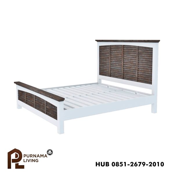 0401886_danville-teak-and-mahogany-wood-platform-bed-frame-with-headboard Difan Model Danville dari Kayu Jati