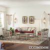 Set Sofa 4 Bagian Ukiran Klasik Gaya Maroko Pennsylvania
