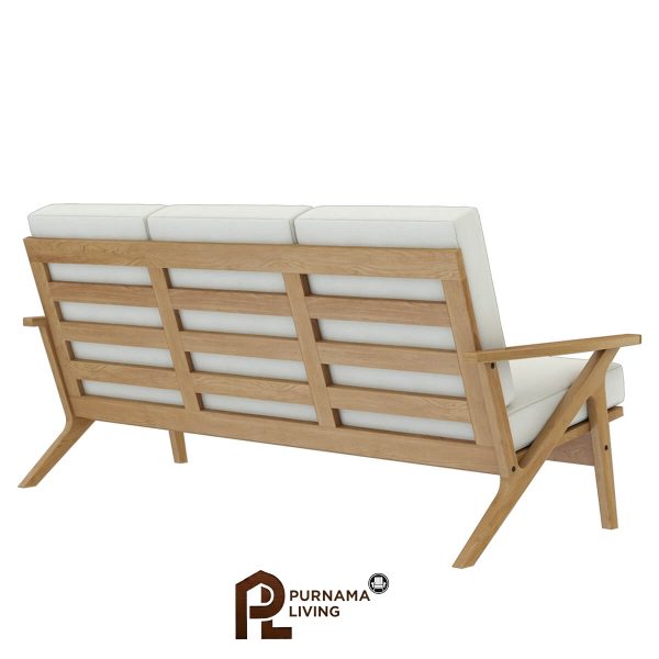 Sofa 3 Dudukan Gaya Mid-Century Modern Gaya Palermo