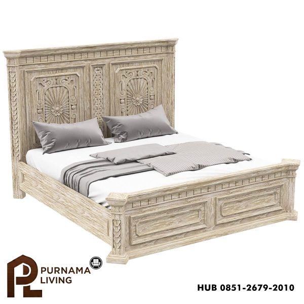 0406093_nebula-traditional-style-rustic-solid-wood-platform-bed Difan Platform Bergaya Tradisional Nebula