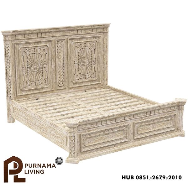 0406095_nebula-traditional-style-rustic-solid-wood-platform-bed Difan Platform Bergaya Tradisional Nebula