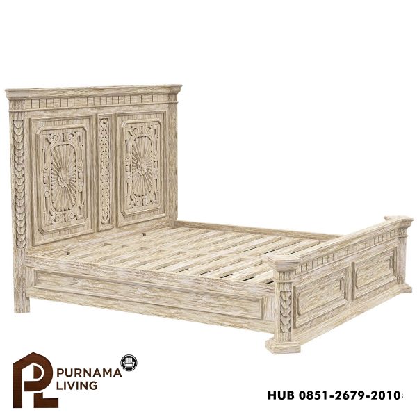 0406096_nebula-traditional-style-rustic-solid-wood-platform-bed Difan Platform Bergaya Tradisional Nebula