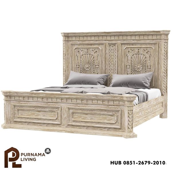 0406098_nebula-traditional-style-rustic-solid-wood-platform-bed Difan Platform Bergaya Tradisional Nebula