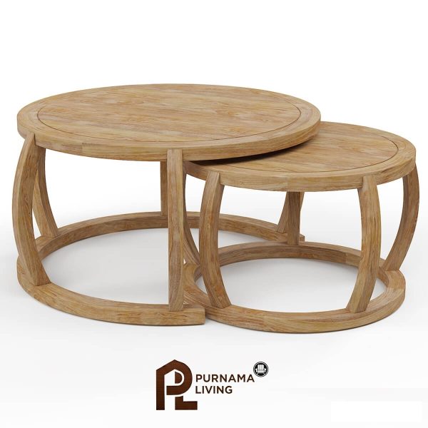 0407099_dubbo-solid-wood-36-rustic-round-nesting-coffee-table-set-of-2 Set Meja Kopi Bundar Model Dubbo