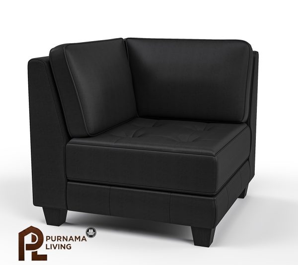0408455_brownsville-solid-wood-upholstered-black-leather-corner-sofa-chair Kursi Sofa Sudut Model Brownsville