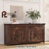 Bufet Panjang Tradisional Rustic 4 Laci