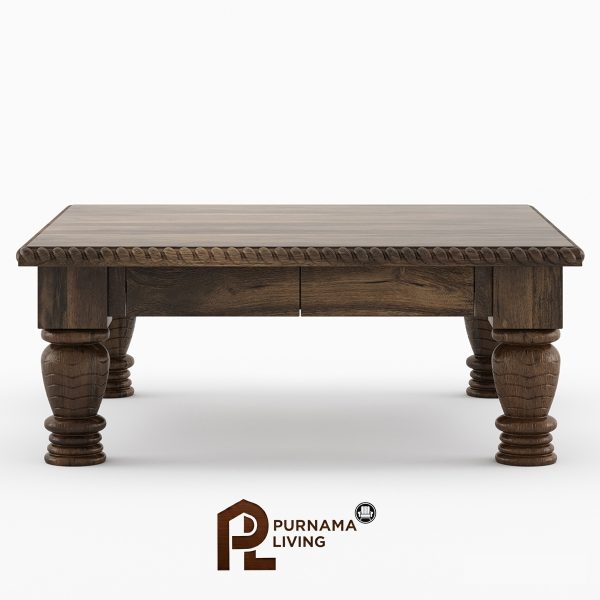 0408849_renens-rustic-solid-wood-traditional-large-square-coffee-table Meja Kopi Persegi Besar Tradisional Gaya Renens