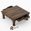 0408850_renens-rustic-solid-wood-traditional-large-square-coffee-table Meja Kopi Persegi Besar Tradisional Gaya Renens