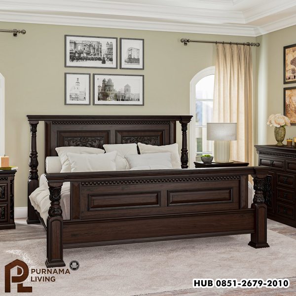 Set Kamar Tidur Tradisional 4 Bagian Model Lindenhurst