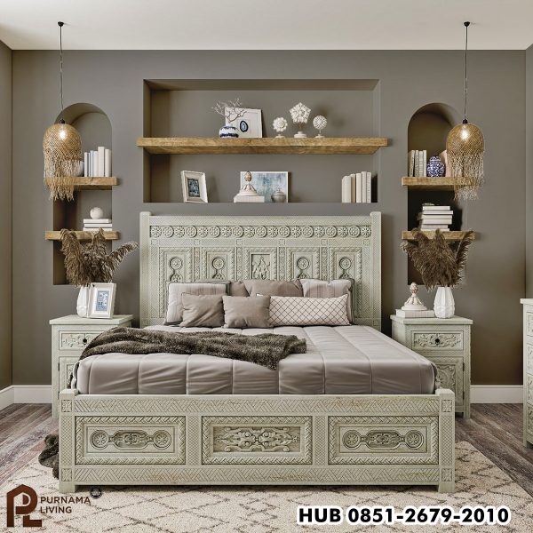 0409649_burford-mahogany-wood-farmhouse-style-platform-bed Difan Gaya Rumah Pertanian Model Burford