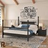0410427_moncton-black-solid-wood-platform-handcrafted-4-poster-bed Difan Platform Hitam Model Moncton