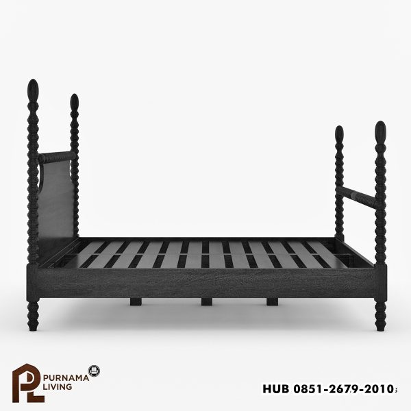 0410431_moncton-black-solid-wood-platform-handcrafted-4-poster-bed Difan Platform Hitam Model Moncton