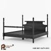 0410433_moncton-black-solid-wood-platform-handcrafted-4-poster-bed Difan Platform Hitam Model Moncton
