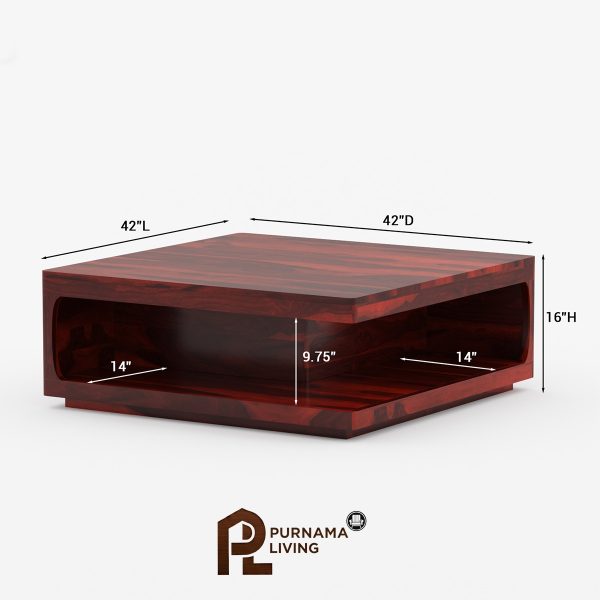 Meja Kopi Persegi Salento 42 Inci Minimalis