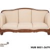 Sofa 3 Dudukan Berlapis Kain Gaya Victoria Denali