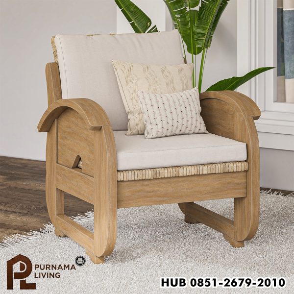 0416758_fortaleza-modern-rustic-teak-wood-upholstered-1-seater-sofa Sofa 1 Dudukan Bergaya Rustic Modern Fortaleza