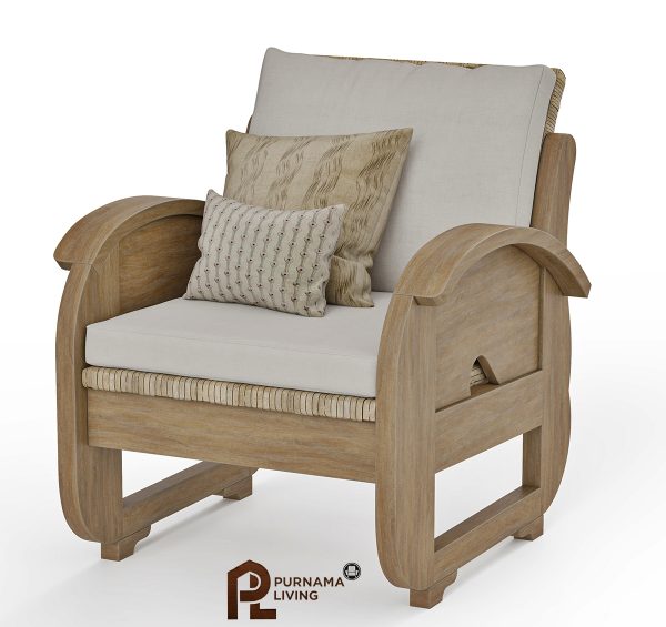 0416759_fortaleza-modern-rustic-teak-wood-upholstered-1-seater-sofa Sofa 1 Dudukan Bergaya Rustic Modern Fortaleza