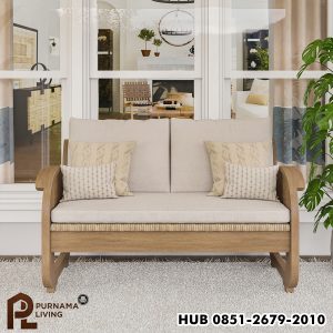Sofa 2 Dudukan Modern Gaya Rustic Fortaleza