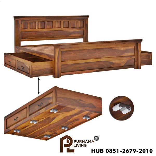0418593_simply-tudor-rustic-solid-wood-platform-storage-bed-frame Difan Minimalis Model Simply Tudor