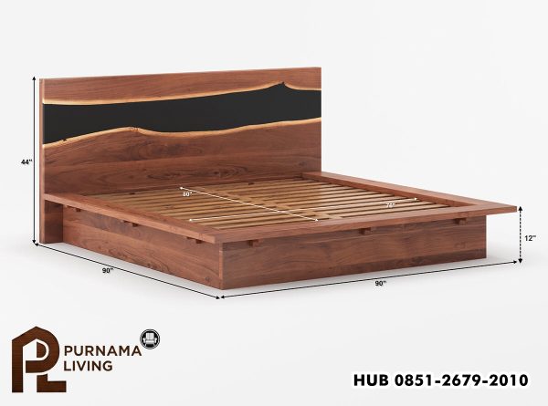 0419407_morada-acacia-wood-epoxy-modern-platform-bed-frame Difan Platform Modern Kayu Akasia Morada