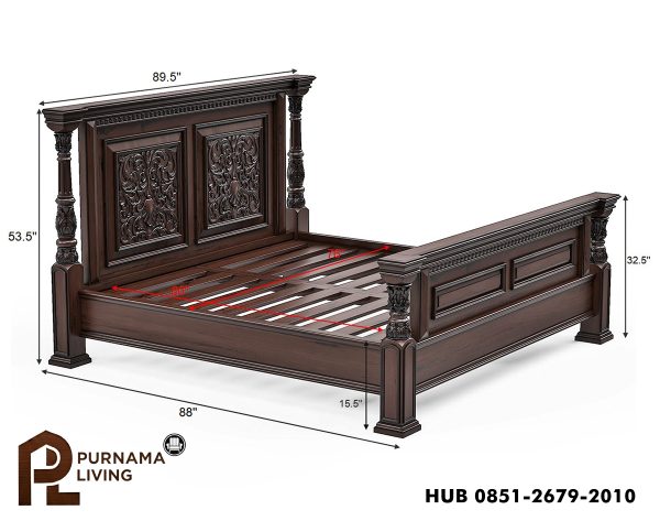 Set Kamar Tidur Tradisional 4 Bagian Model Lindenhurst