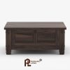 Meja Kopi Rustic Persegi 4 Pintu Modern