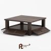 Meja Kopi Rustic Persegi 4 Pintu Modern