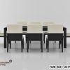 Set Meja Makan Parsons Modern Hawkins 8 Kursi