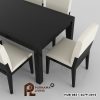 Set Meja Makan Parsons Modern Hawkins 8 Kursi