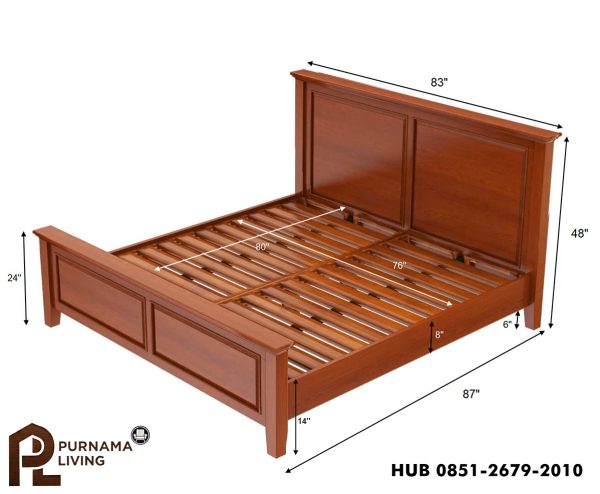 Difan Platform Kayu Mahoni Solid Kristoff