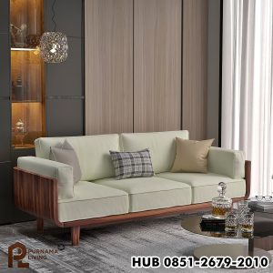 Sofa 3 Dudukan Bergaya Mid Century Modern