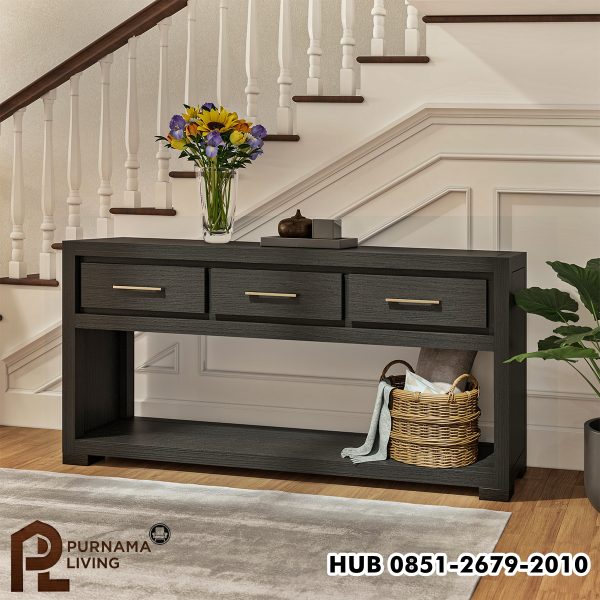 0425683_oaso-solid-wood-entryway-console-table-with-drawers Meja Konsol Lorong Gaya Rumah Pertanian Modern Oaso