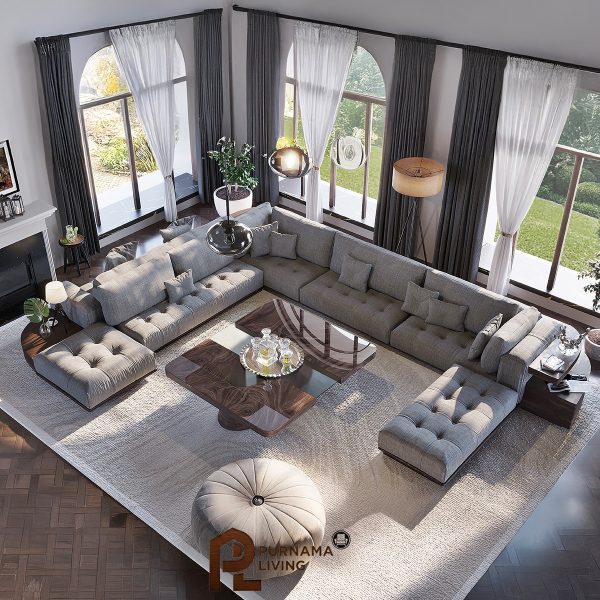 Sofa Seksi Modular Berbentuk U Shape Romoland