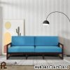 Sofa 2 Dudukan Warna Biru Cyan Gaya Mid Century Modern Lakeshore