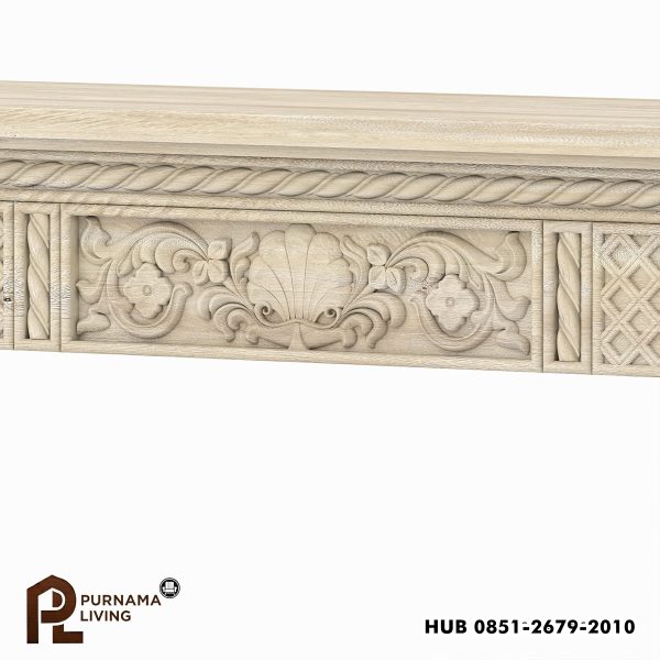 Meja Konsol Kayu Solid Ukiran Tangan Kingsley