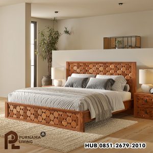 Difan Modern Kayu Jati Solid Model Anyaman