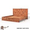 0428251_bow-modern-weave-pattern-solid-wood-platform-bed-frame Difan Modern Kayu Jati Solid Model Anyaman
