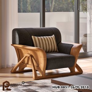 Sofa 1 Dudukan Gaya Skandinavia Pertengahan Abad
