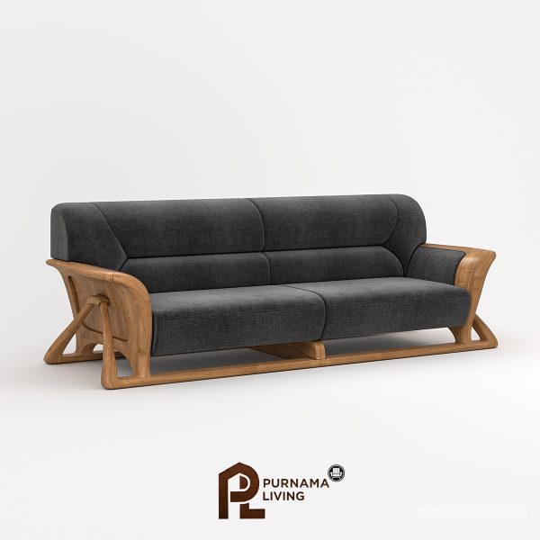 Sofa 3 Dudukan Gaya Skandinavia Pertengahan Abad