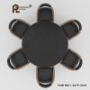 Set Meja Makan Bundar Modern Flint 6 Orang