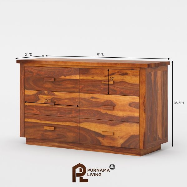 0393934_delaware-rustic-solid-wood-bedroom-6-drawer-double-dresser Lemari Laci Ganda 6 Laci Rustic Delaware
