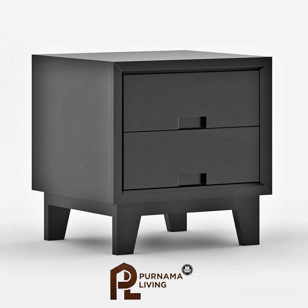 Meja Nakas 2 Laci Mocha Modern Simplicity