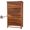 0394440_mission-modern-solid-wood-6-drawer-bedroom-tall-dresser Lemari Pakaian Tinggi Bergaya Mission Modern