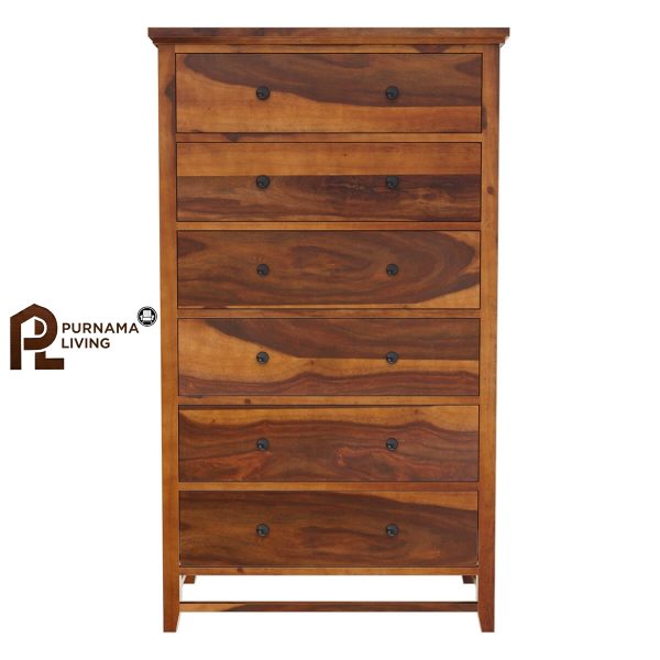 0394442_mission-modern-solid-wood-6-drawer-bedroom-tall-dresser Lemari Pakaian Tinggi Bergaya Mission Modern