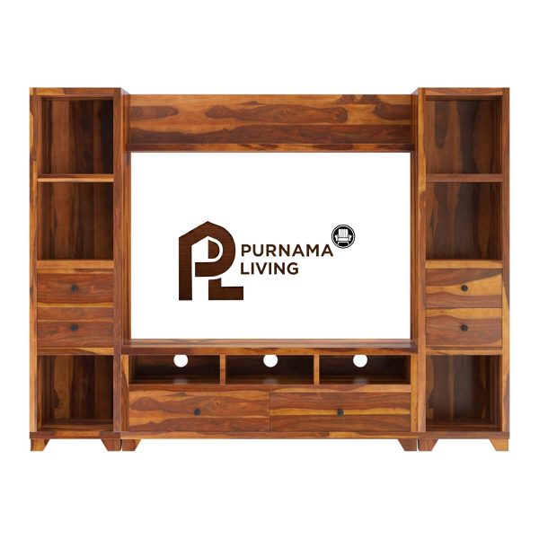 0400178_traver-rosewood-wall-unit-tv-console-entertainment-center Rak Dinding Traver Rosewood, Konsol TV, Pusat Hiburan