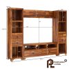 0400180_traver-rosewood-wall-unit-tv-console-entertainment-center Rak Dinding Traver Rosewood, Konsol TV, Pusat Hiburan