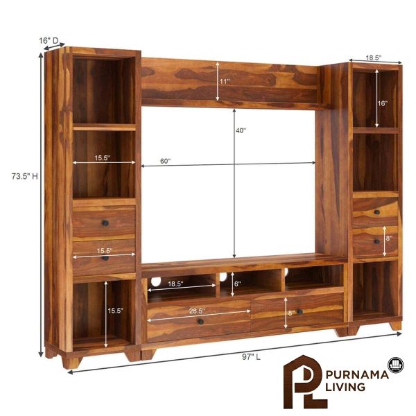 0400180_traver-rosewood-wall-unit-tv-console-entertainment-center Rak Dinding Traver Rosewood, Konsol TV, Pusat Hiburan